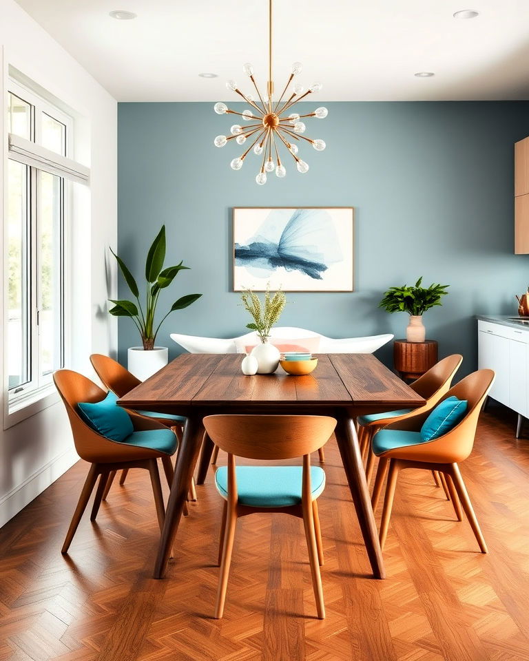 mid century modern dining room