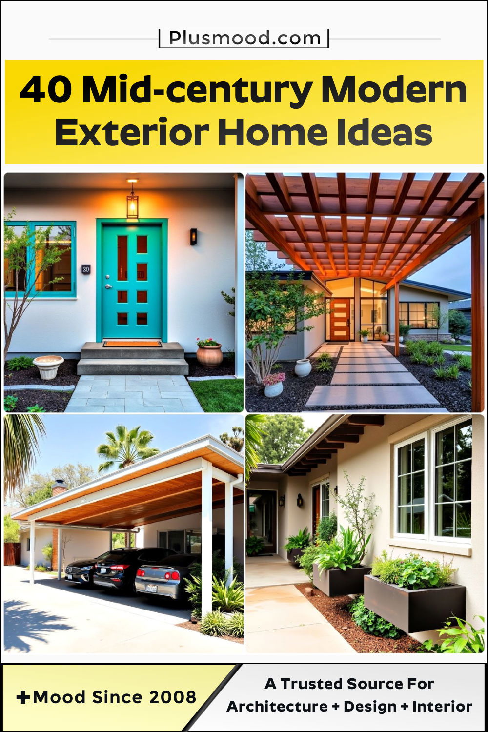 mid century modern exterior home ideas and inspiration