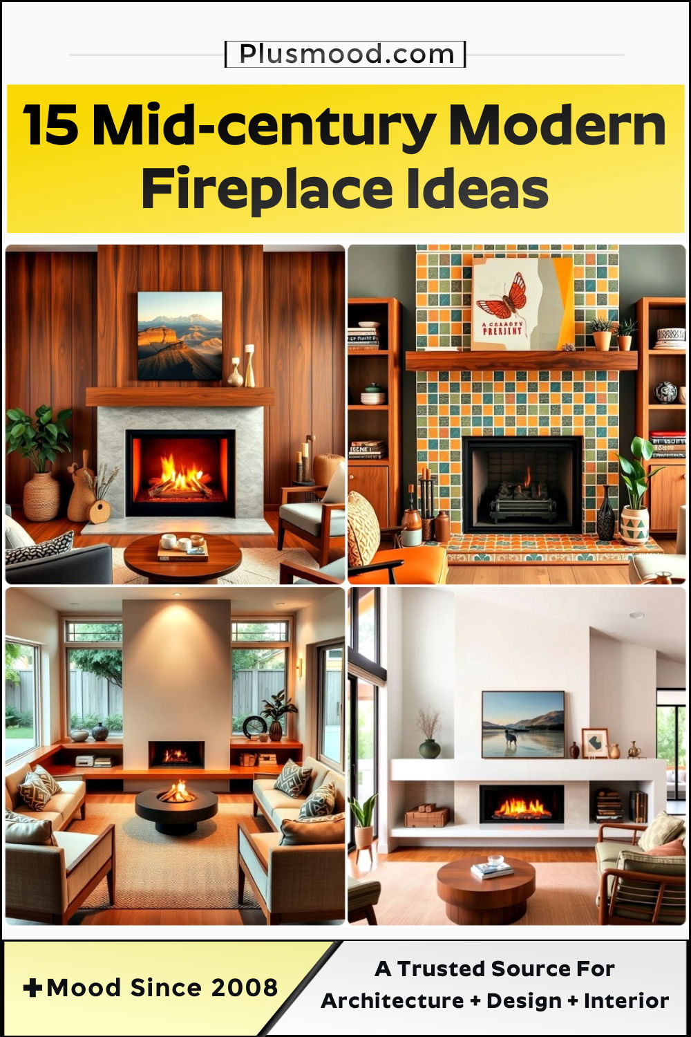 mid century modern fireplace ideas and inspiration