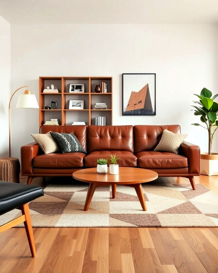 mid century modern living room