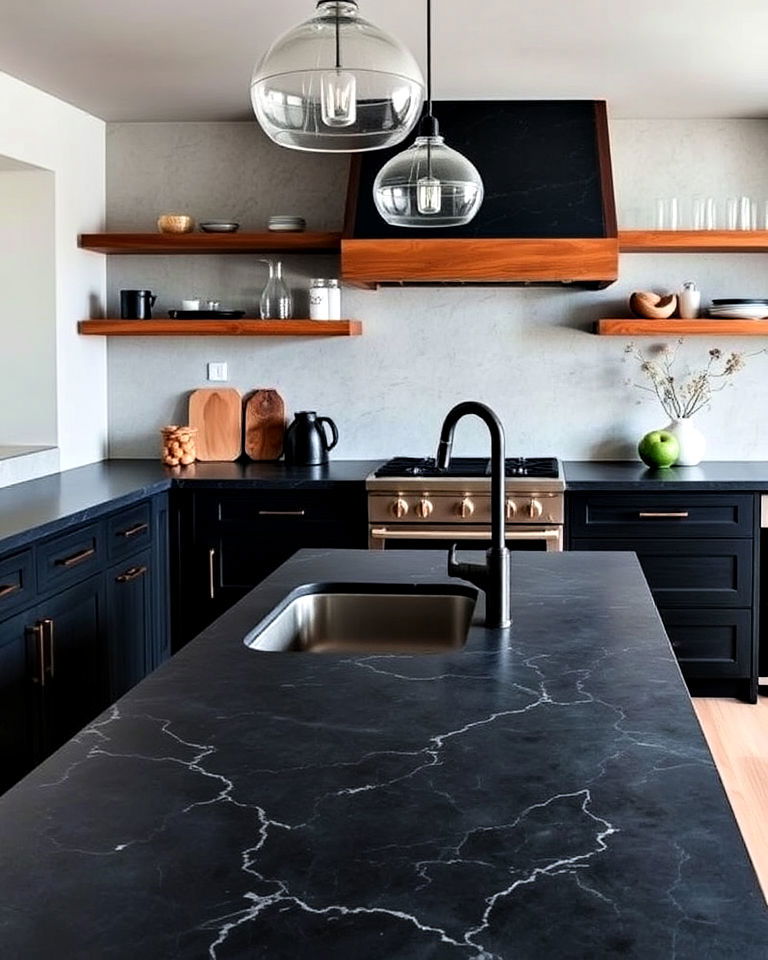 midnight blue soapstone countertops