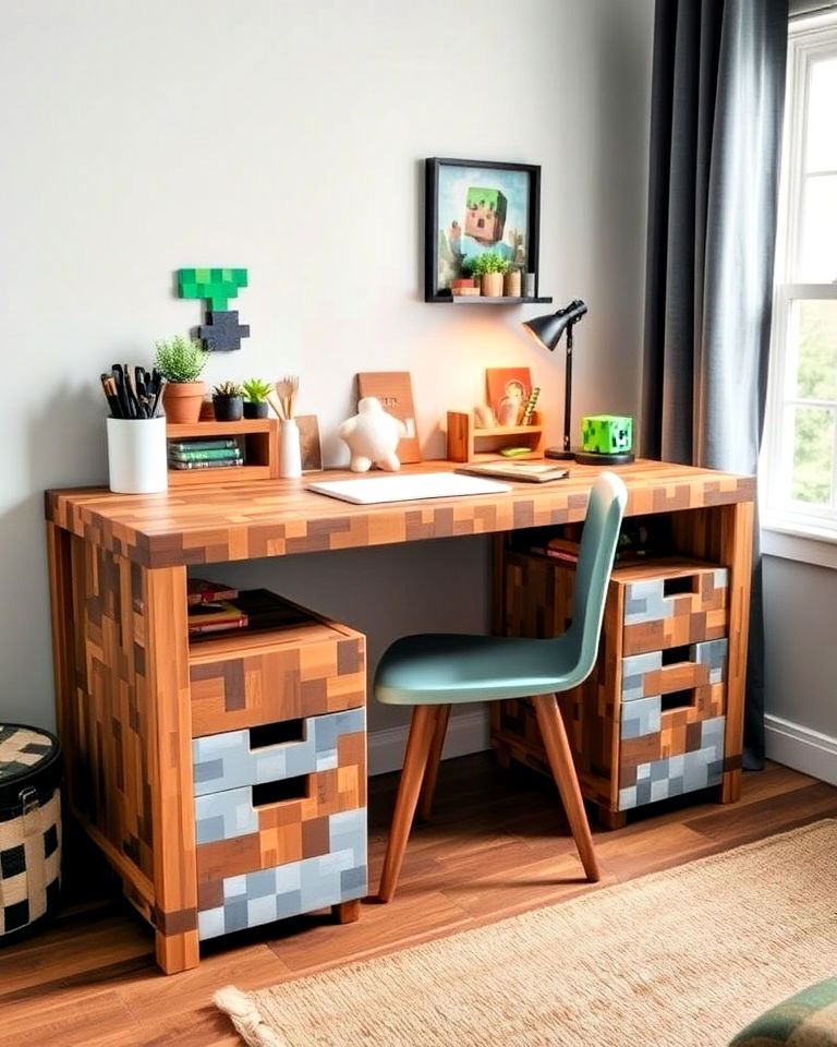 minecraft crafting table desk