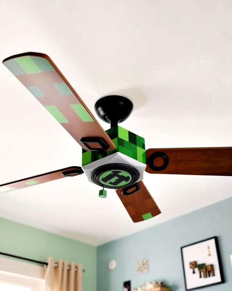 minecraft inspired ceiling fan