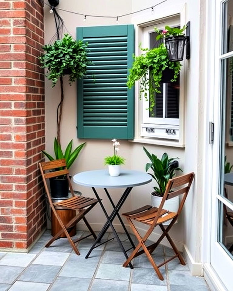 mini outdoor dining space