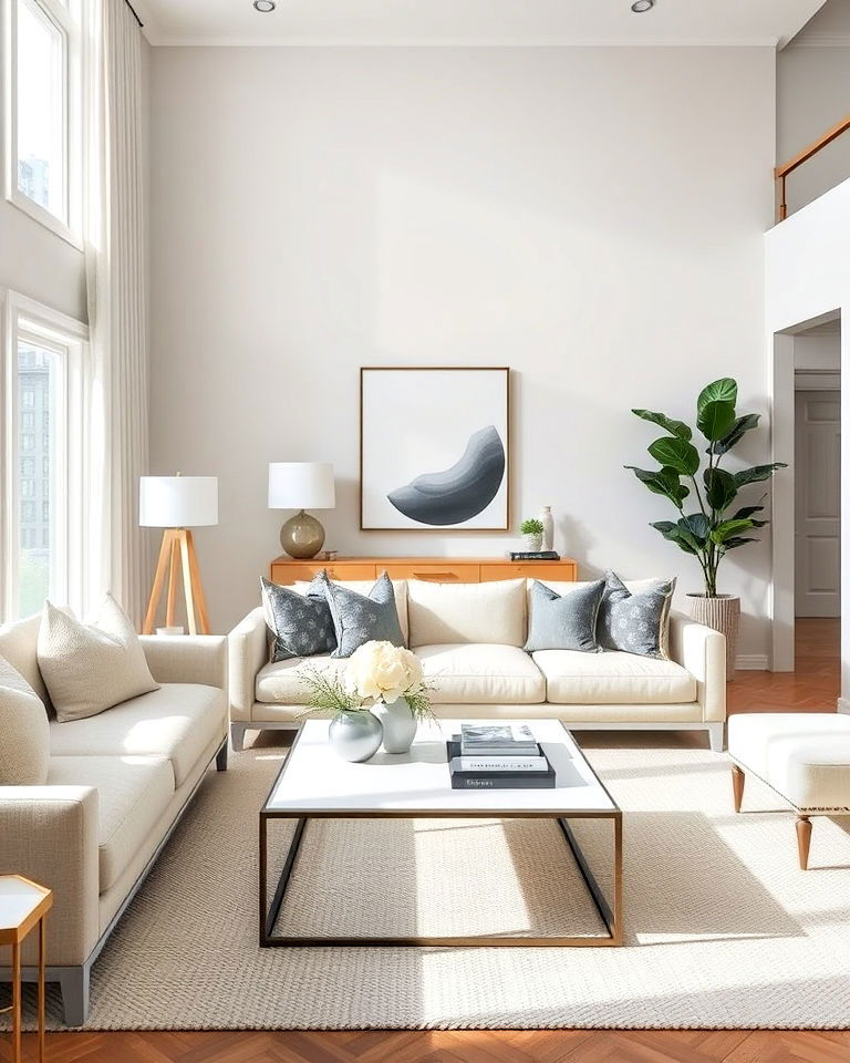 minimalist approach to decor for living room