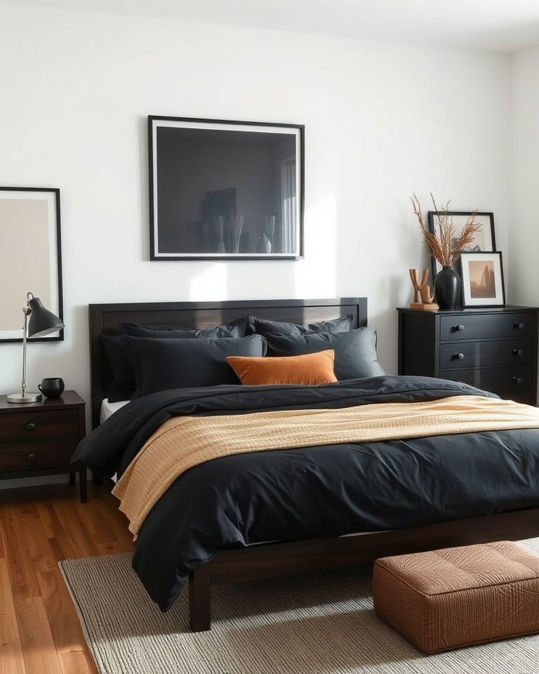 minimalist black and brown design