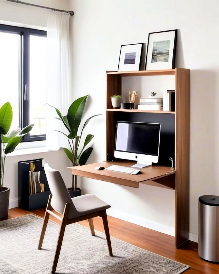 minimalist fold out desk for your living room