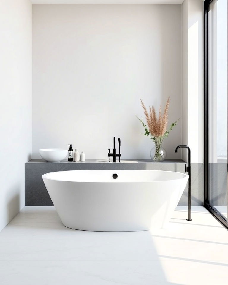 minimalist freestanding bathtub