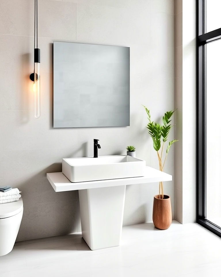 minimalist freestanding sink