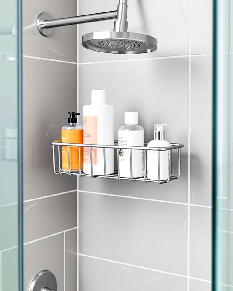 minimalist shower caddy