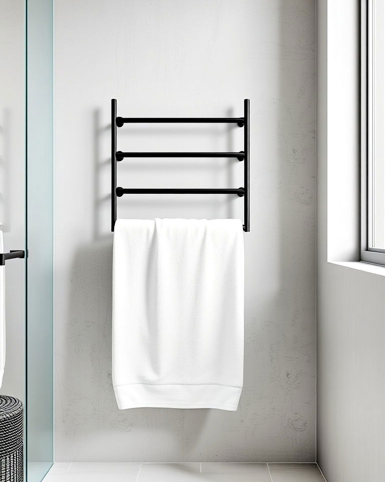 minimalist towel rack
