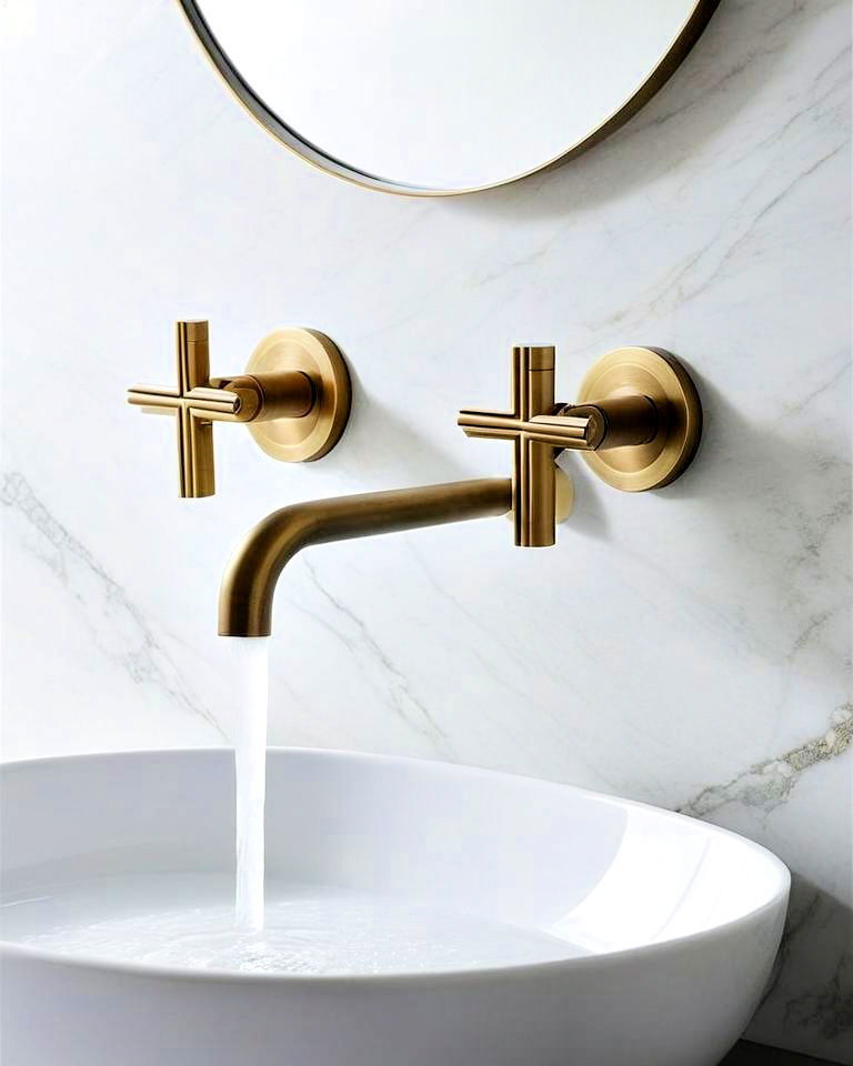 minimalist wall mounted bathroom faucet