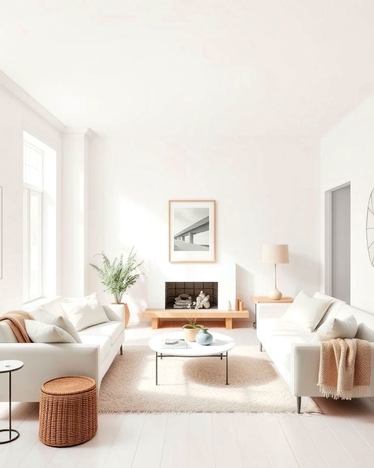 minimalist white palette