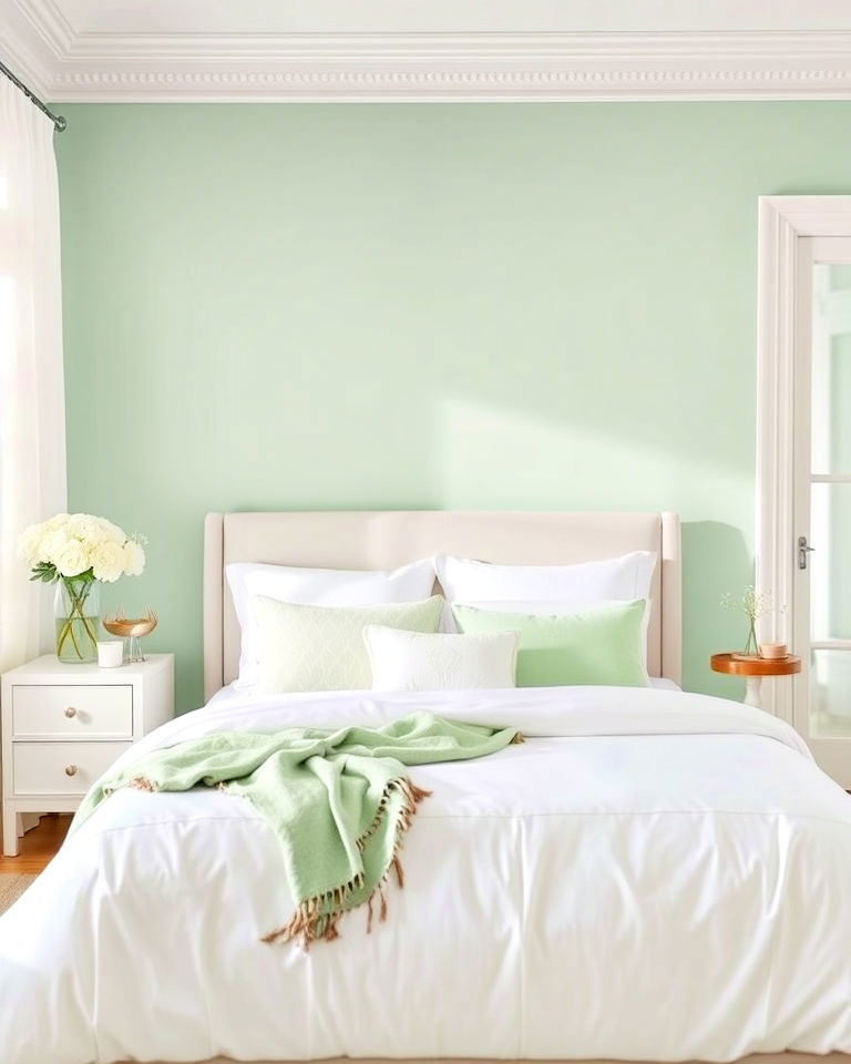 mint green accents for any bedroom