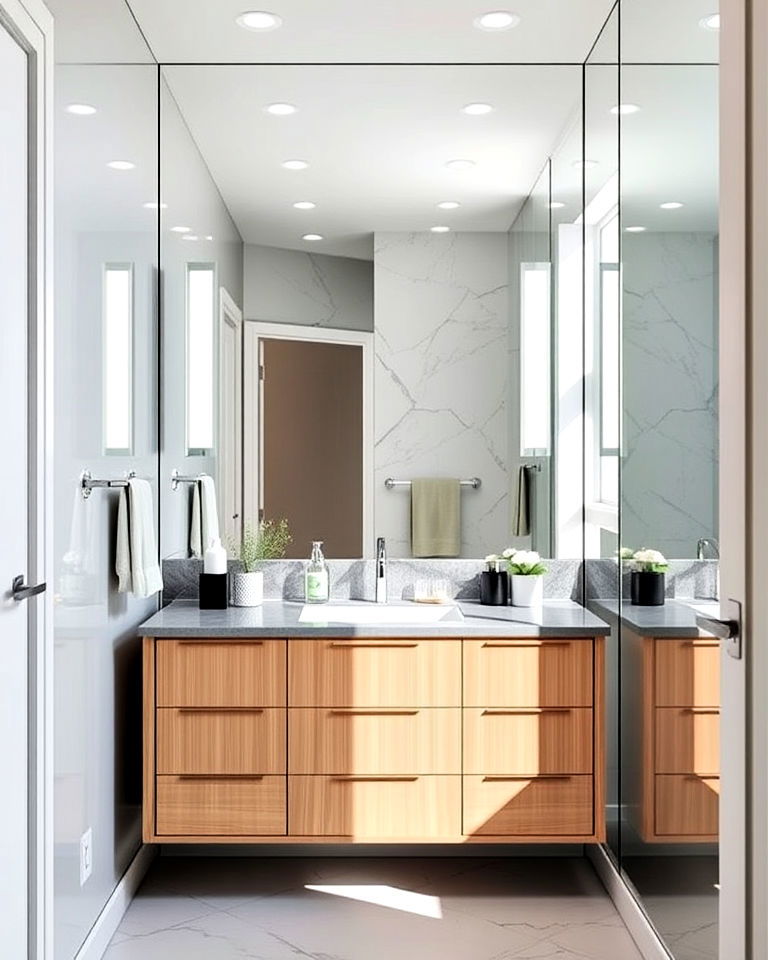 mirror wall for maximum space