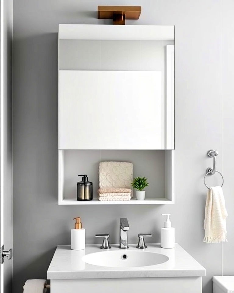 mirror with built in storage