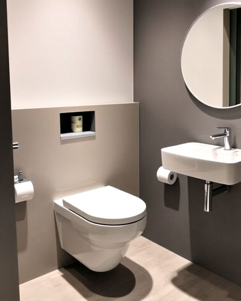 modern and compact toilet with a hidden tank