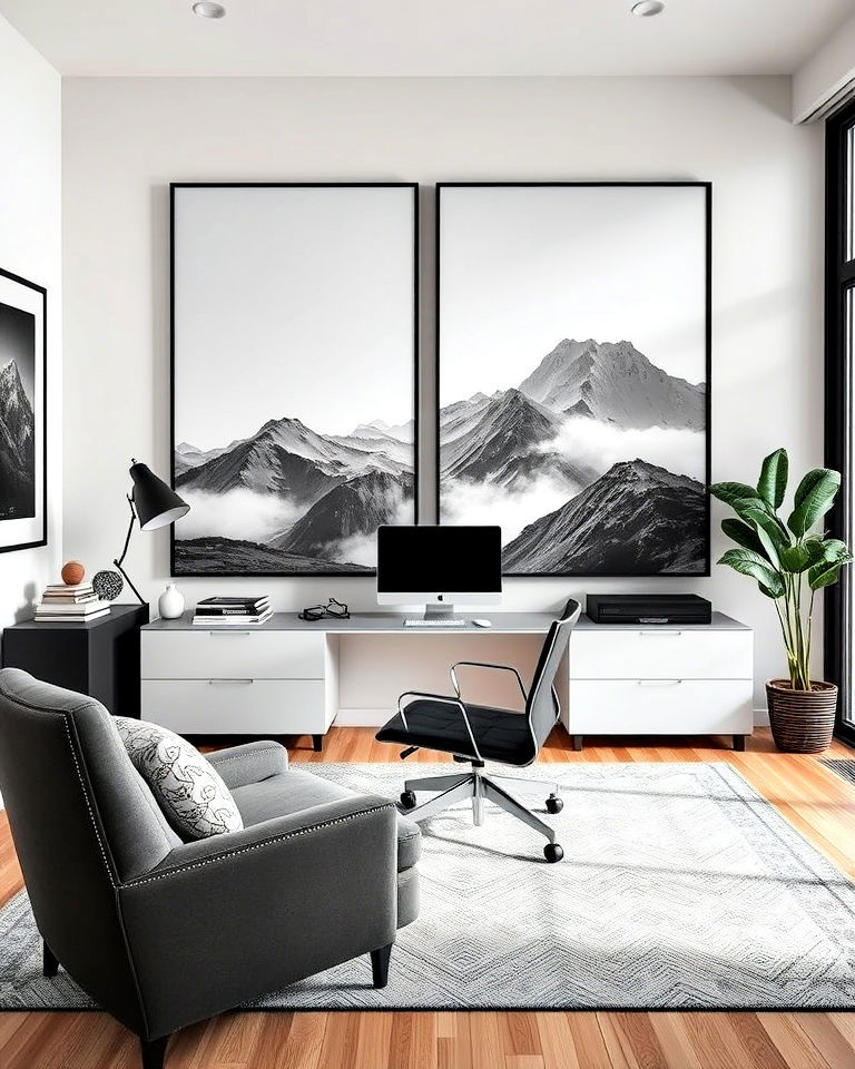 modern artwork home office