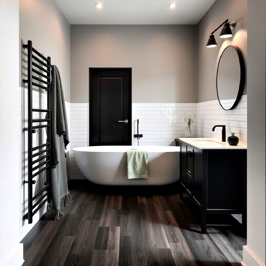 modern bathroom black fixtures