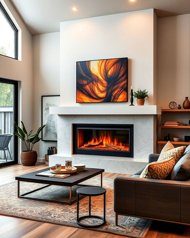 modern electric fireplace for energy efficiency