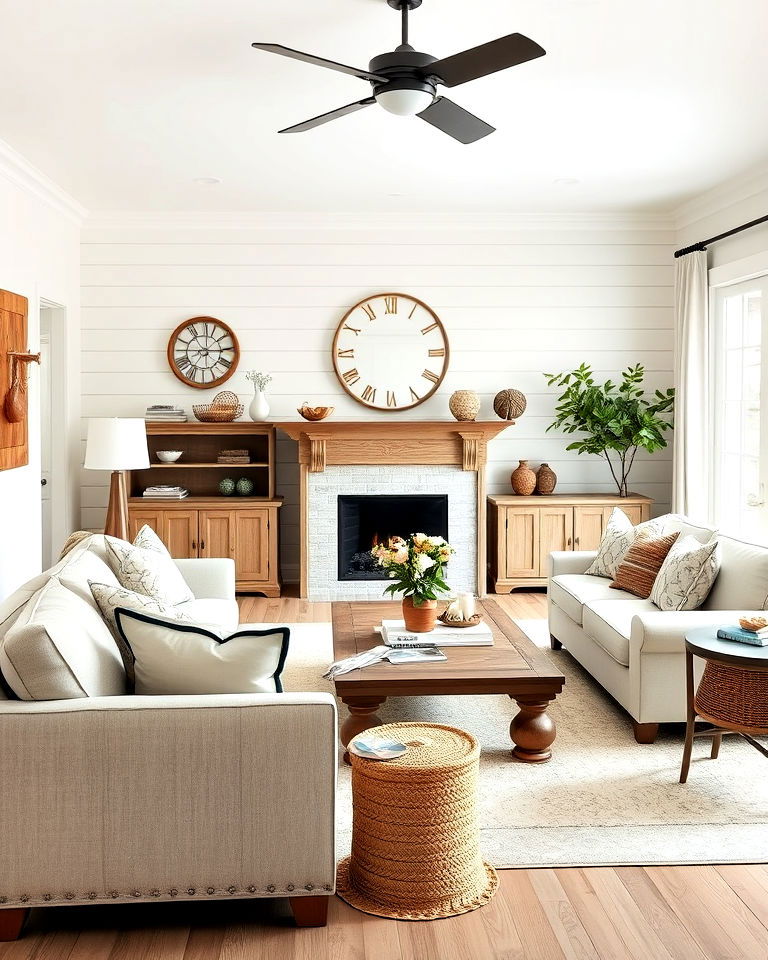 modern farmhouse magnolia living room