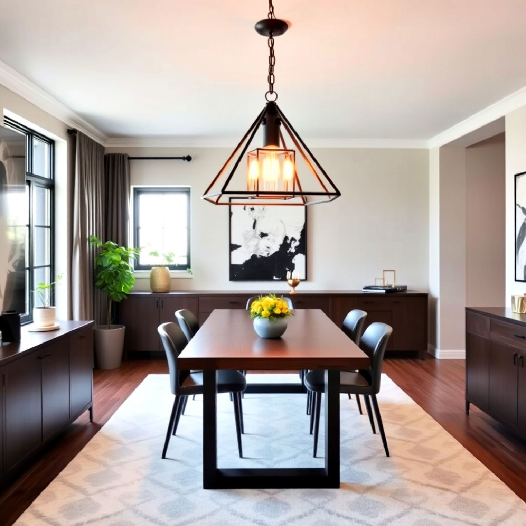 modern geometric lighting fixture