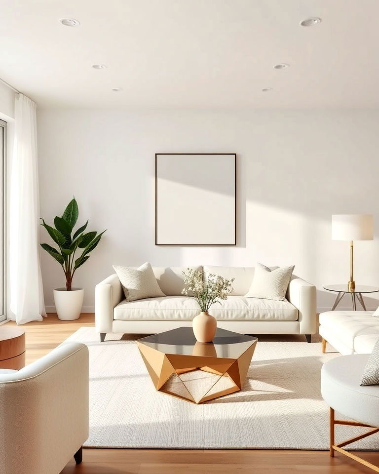 modern minimalist cream living room