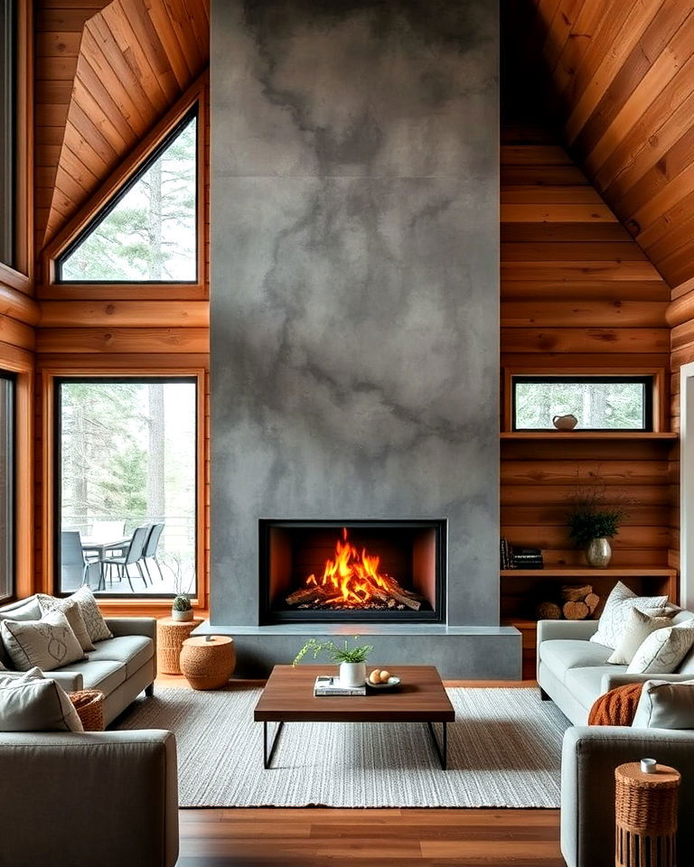 modern minimalist fireplace