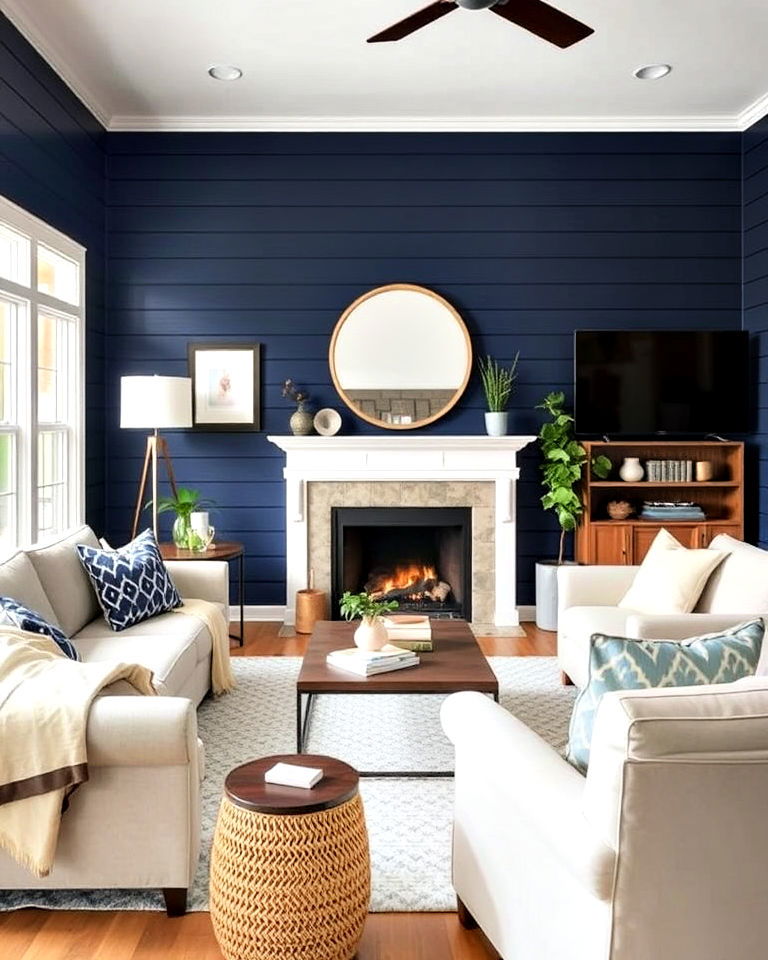 modern painted shiplap in bold colors