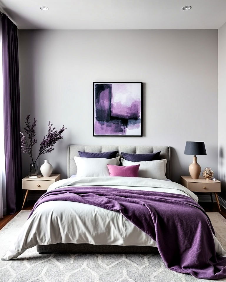 modern purple and gray color scheme