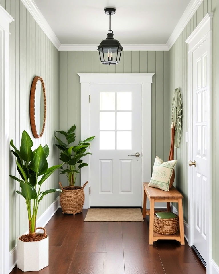 modern sage green shiplap