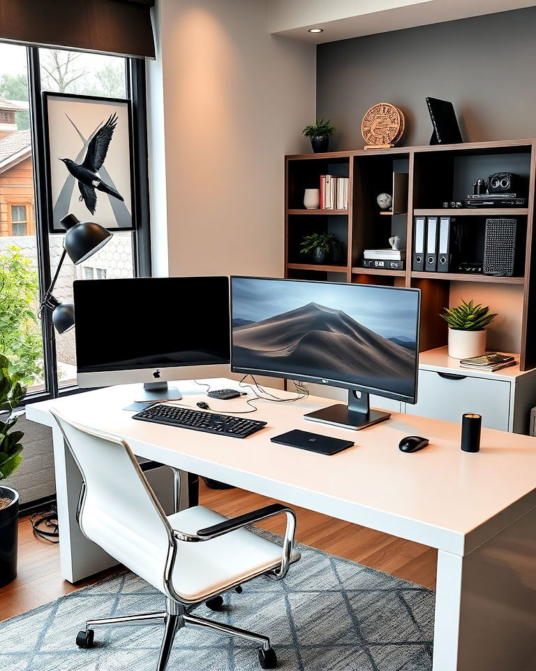 modern sleek technology setup