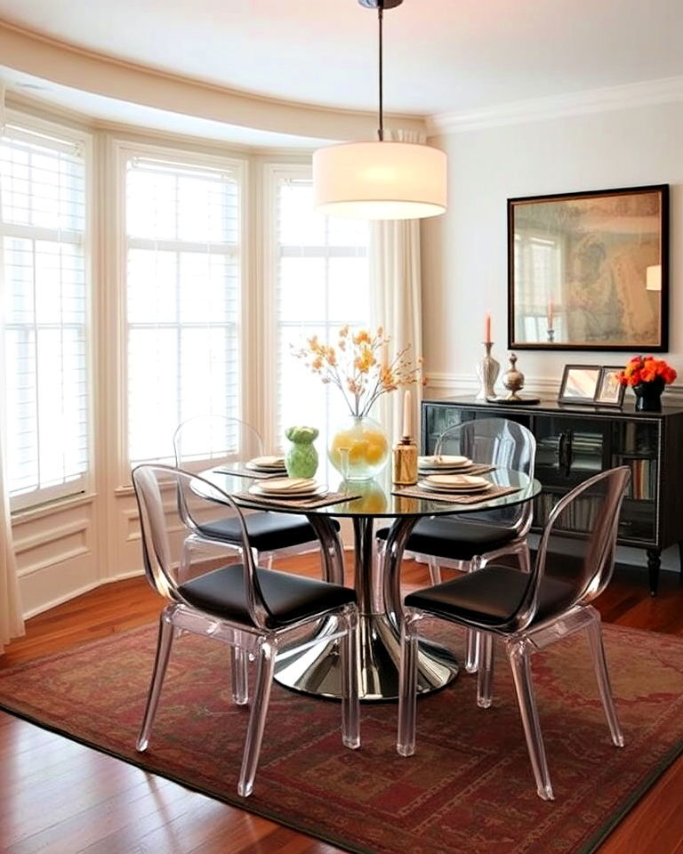 modern twist lucite accents 70s design