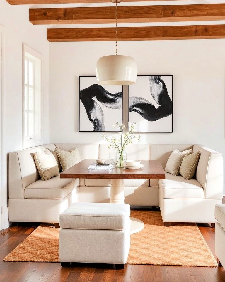 modular banquette seating for larger gatherings