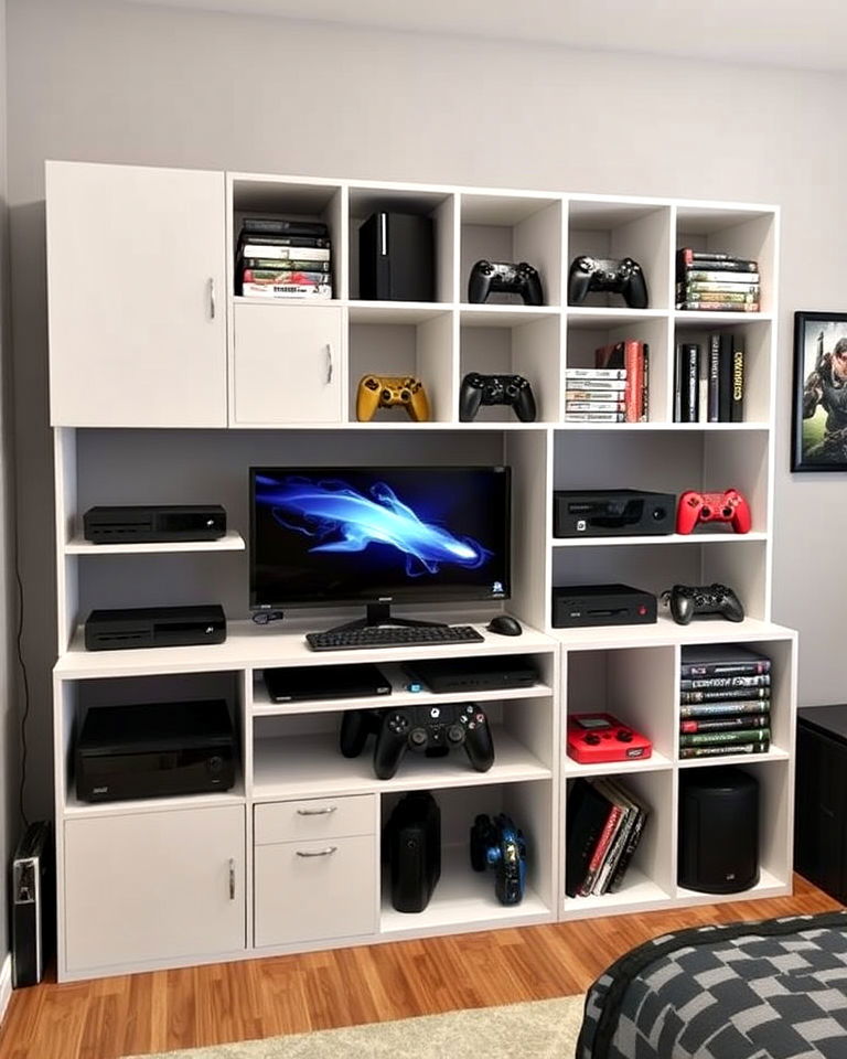 modular storage unit for gaming accessories