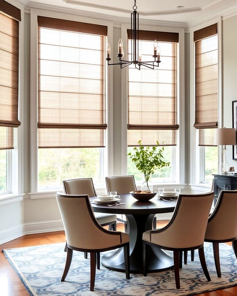 motorized dining room window shades for convenience