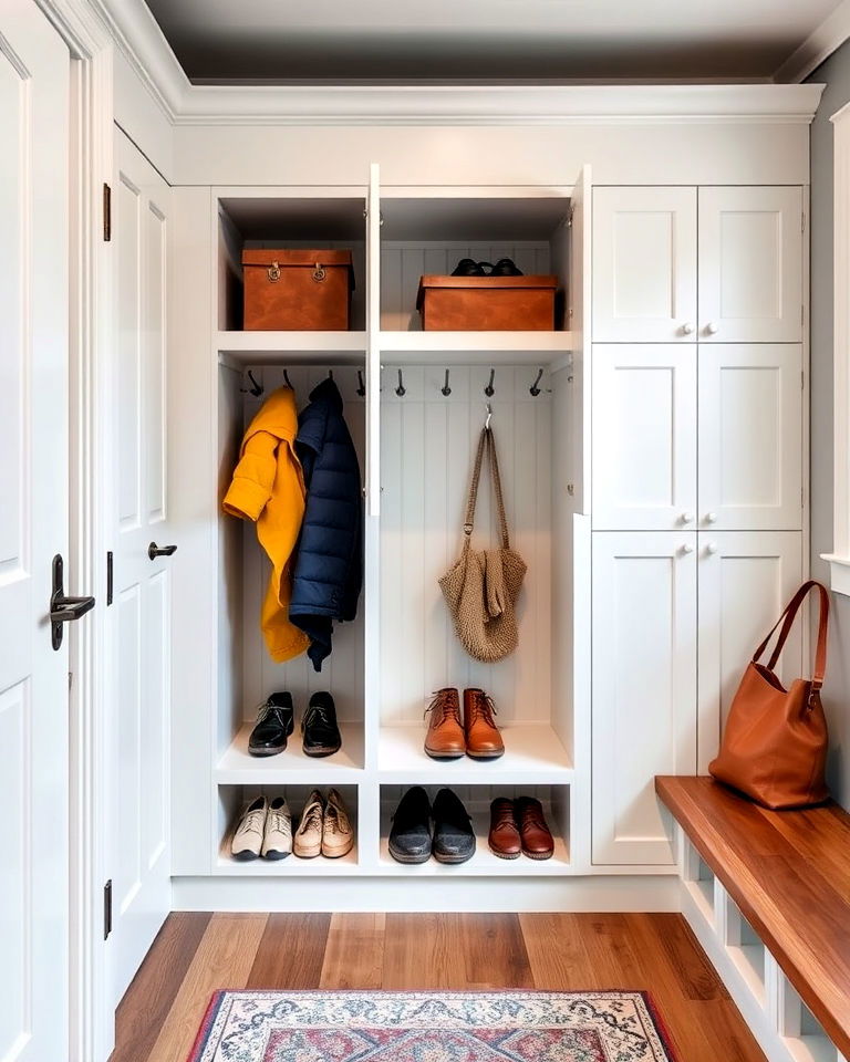 mudroom locker with shoe storage idea
