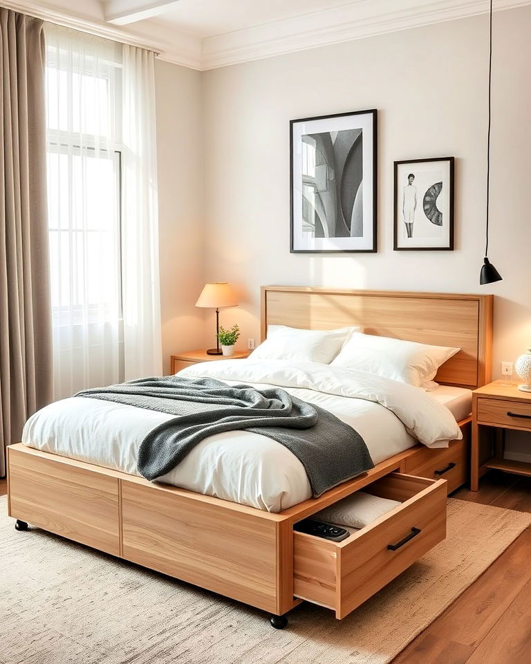 multi functional bed frame design