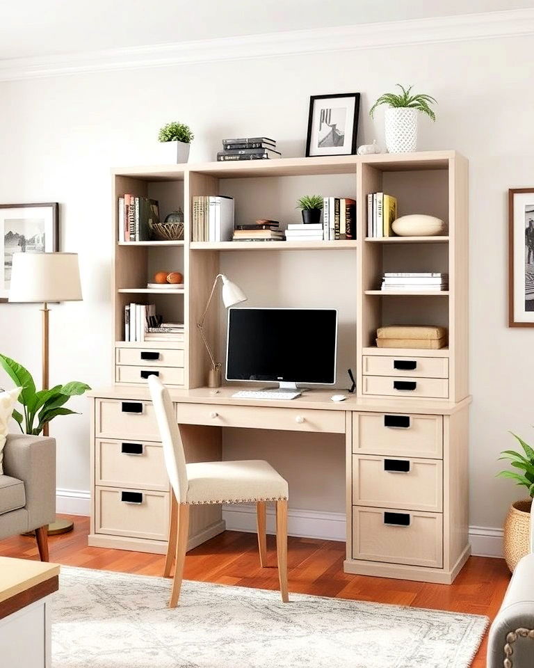 multi functional desk unit in your living room