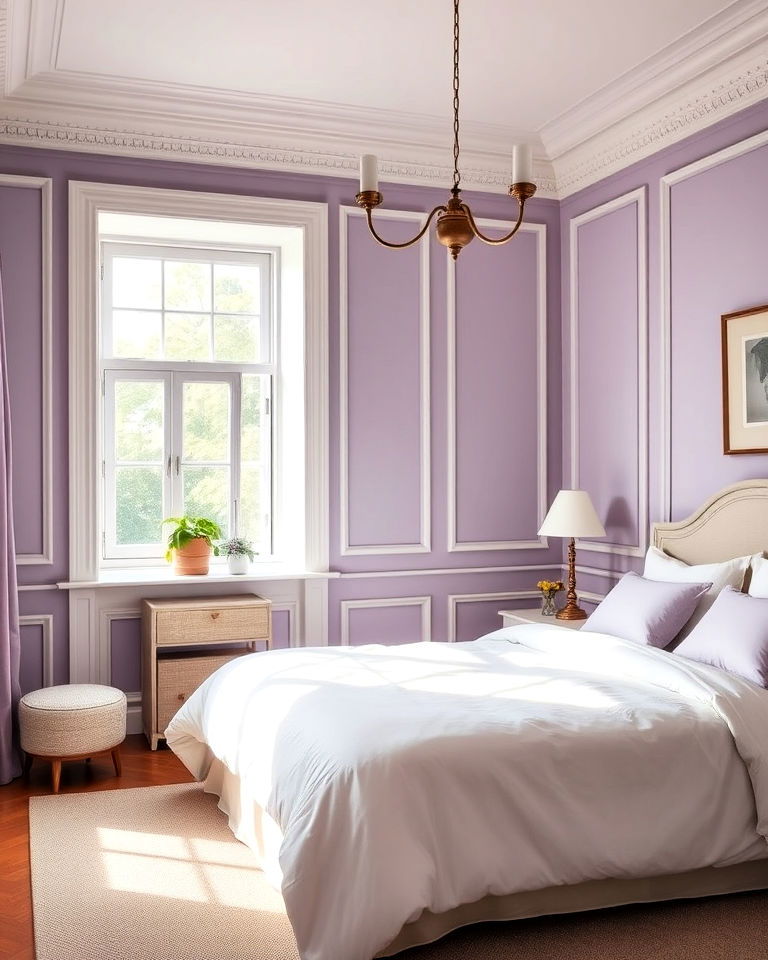 muted lilac walls