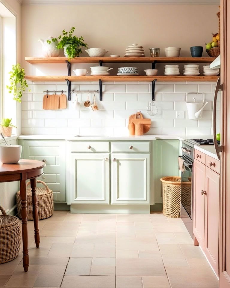 muted pastel tiles for subtle color