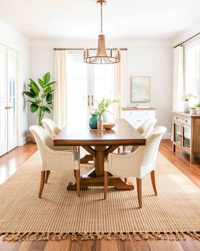 natural fiber rugs for dining room