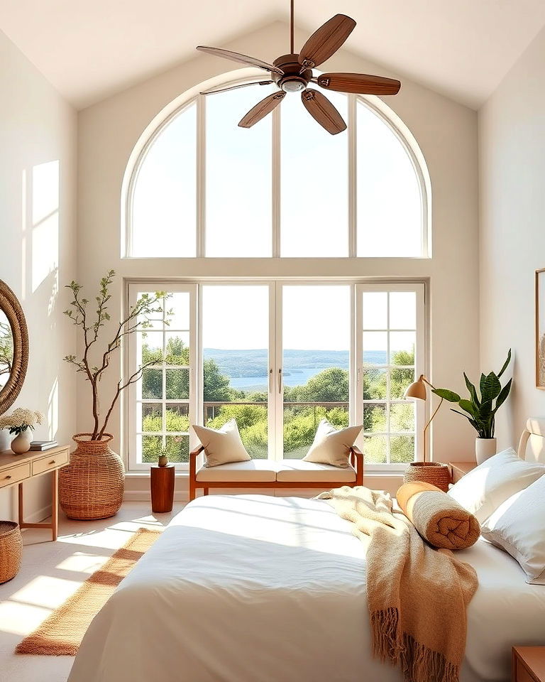 natural light for mediterranean bedroom