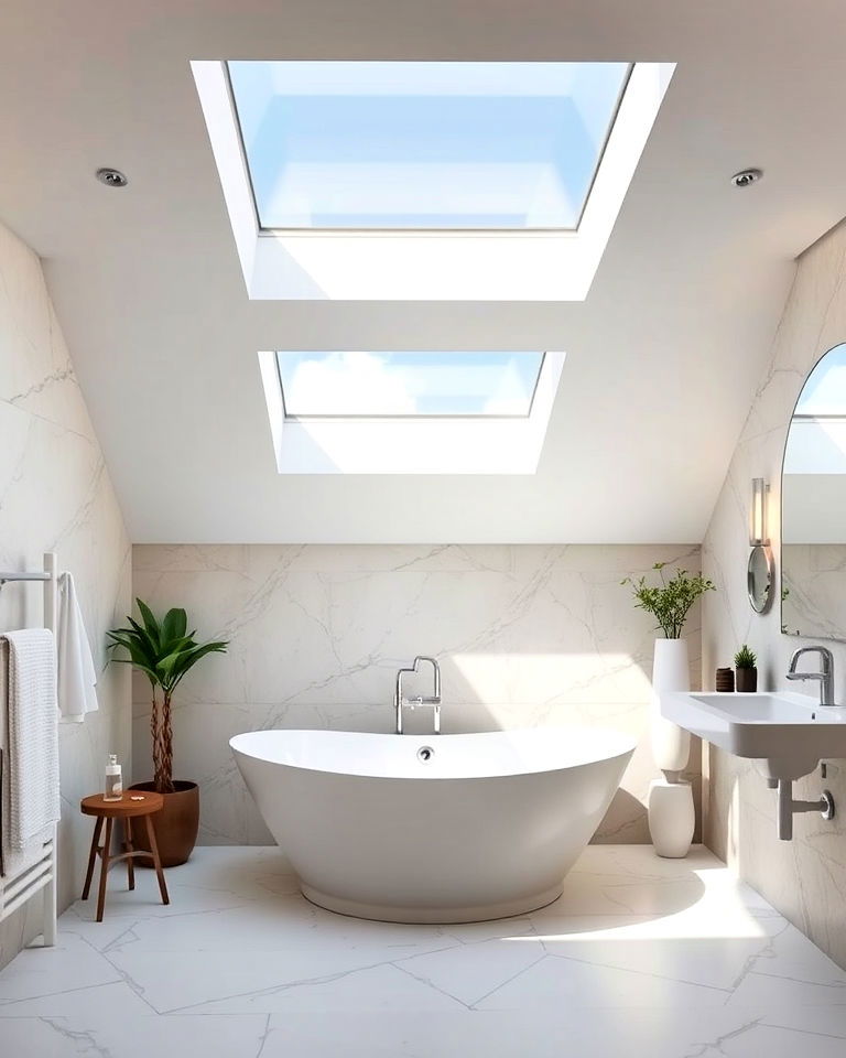 natural light into a bathroom