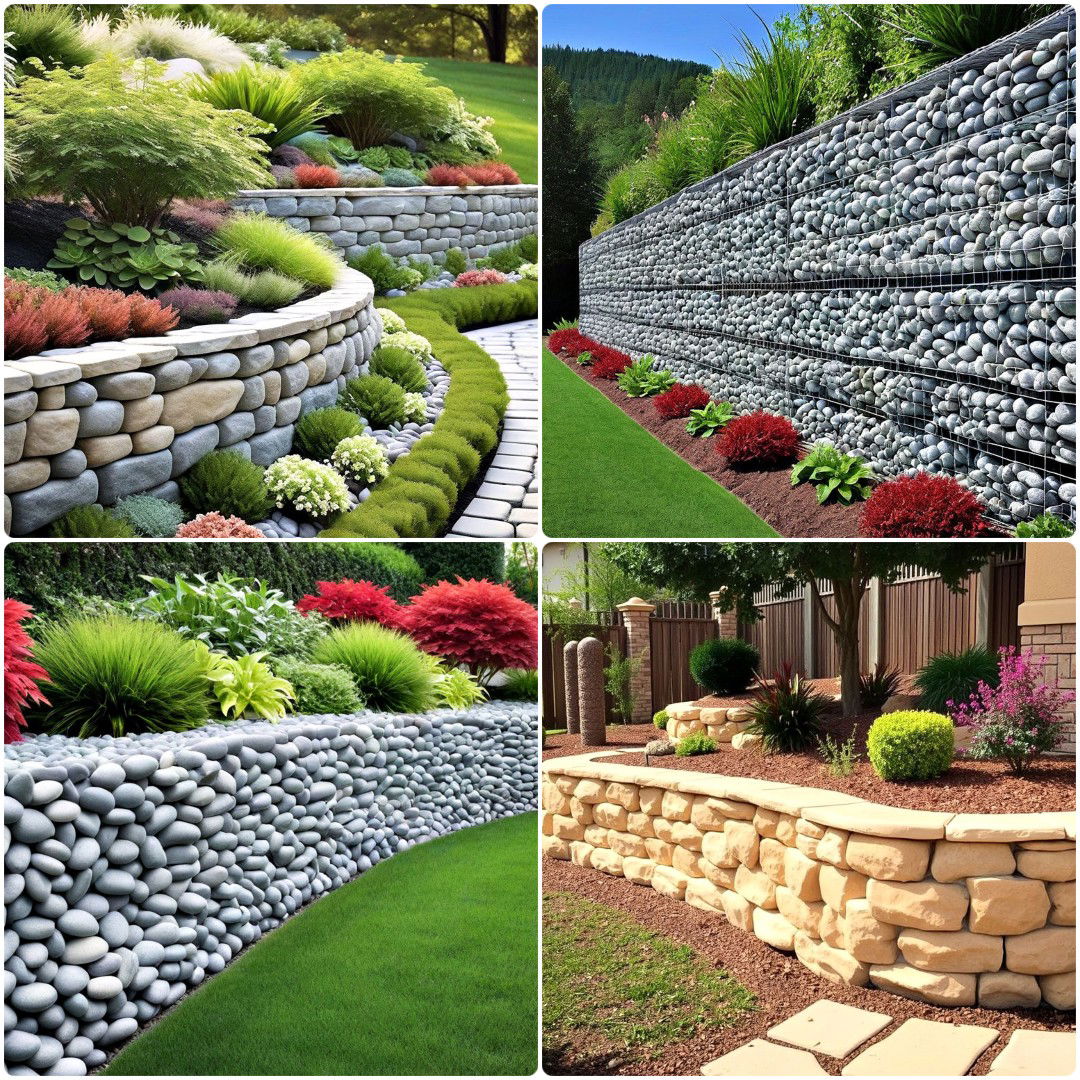 15 Natural Rock Retaining Wall Ideas for A Rustic Touch