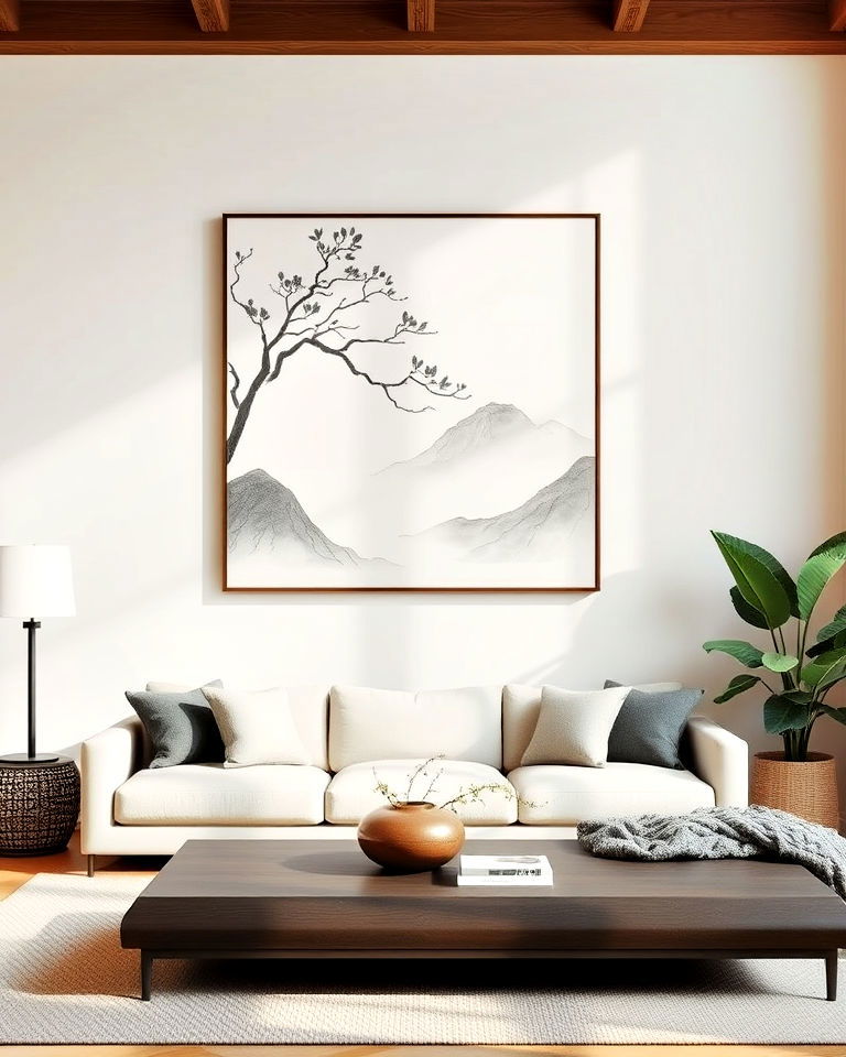 nature inspired artwork for living room