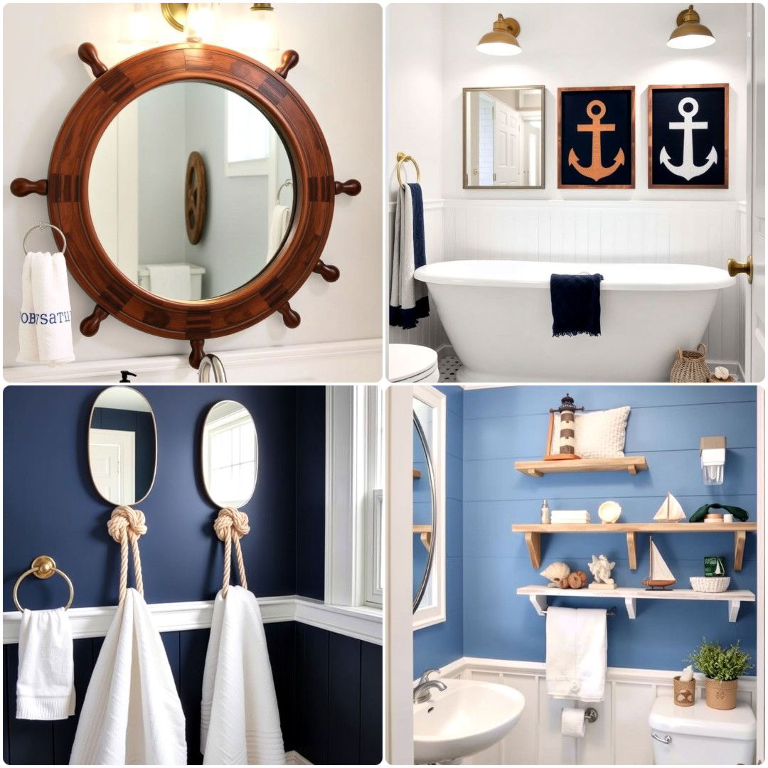 15 Nautical Bathroom Ideas That Evoke Ocean Vibes