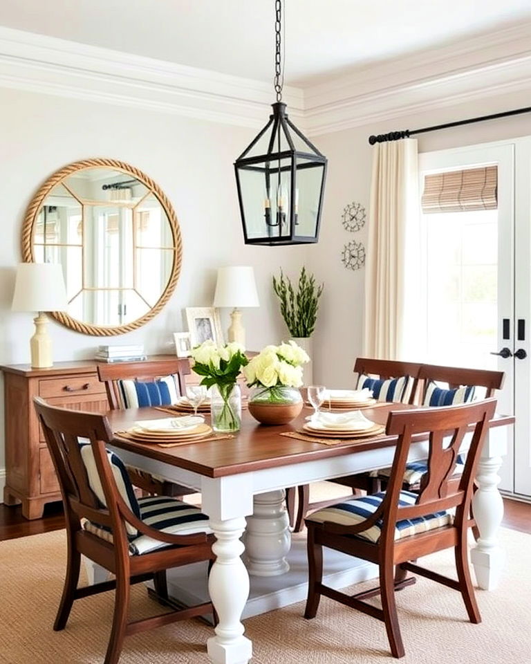 nautical inspired accents for dining room