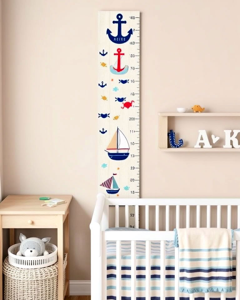 nautical themed growth chart