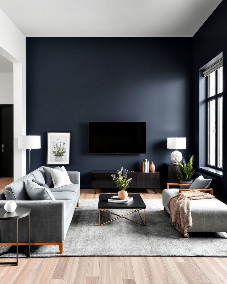 navy and gray for a modern touch